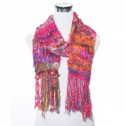 Crochet Silk Scarf with...