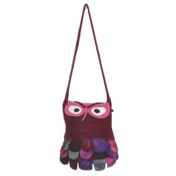 Maroon Owl Sling Bag