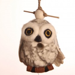 Owl Wool Felt Birdhouse
