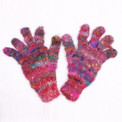 Multi-colored Silk Gloves