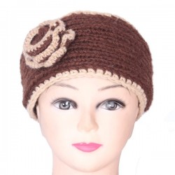 Woolen Headband With Flower