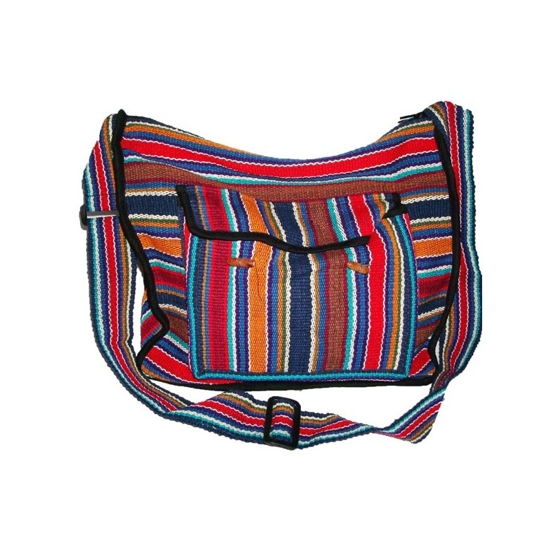 Single Pocket Hung Bag | Striped Shoulder Hung Bags From Nepal