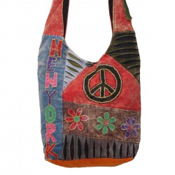 Peace Applique Shoulder Bag