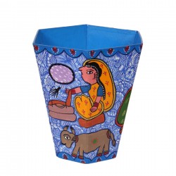 Madhubani Art Paper Basket