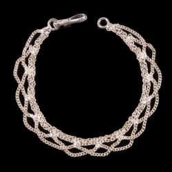 Silver Cross Chain Bracelet