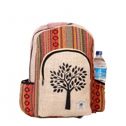 Tree Printed Hemp Backpack