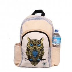 Beautiful Owl Printed Hemp Bag