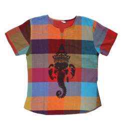 Checkered Top with Ganesh...