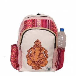 Ganesha Printed Hemp Backpack