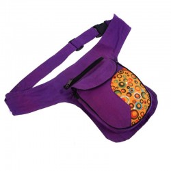 Purple Belt Bag with Yellow...