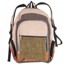 Multi Fabric Hemp Backpack