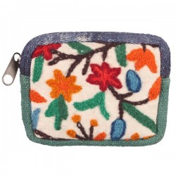 Wool Flower Embroidery Purse