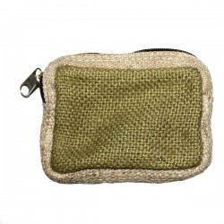 Two Color Jute and Hemp Purse