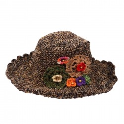Flower Crochet Knit Hat