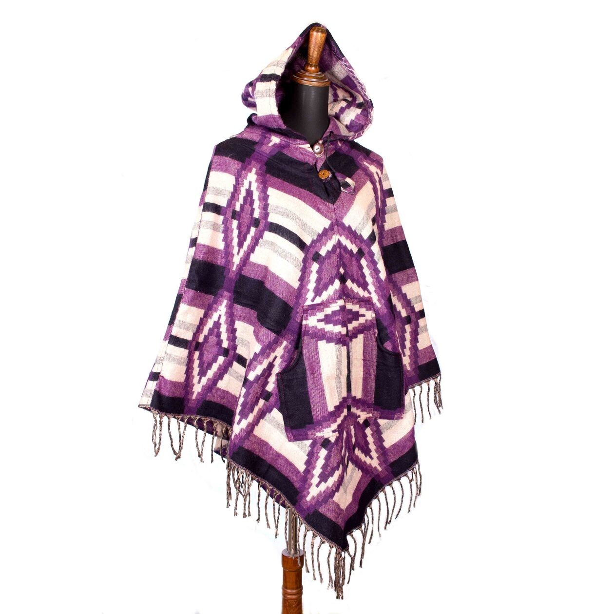 Eco-Friendly Boho Poncho From Nepal: Embrace Sustainable Style with a Touch of Wanderlust